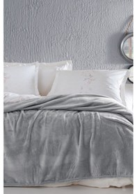 Resim Yataş Bedding Olenna Çift Kişilik Wellsoft Battaniye Açık Gri 