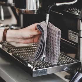 Resim Kahve Makinesi İçin 1 adet/3 adet Tüy Tutmayan Barista Havlusu, Süt ve Dökülmeler İçin Emici ve Dayanıklı Temizlik Bezi, Küçük Kare Havlu 
