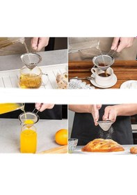 Resim Çok Amaçlı Konik Çay Kahve Gıda Meyve Suyu Süzgeci 8 Cm 