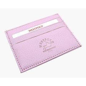 Resim Westpolo Hakiki Deri Slim İnce Unisex Kartlık - Açık Lavanta Pembesi 