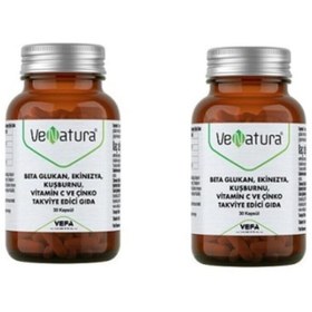 Resim VeNatura Beta Glukan, Ekinezya, Kuşburnu, Vitamin C, Çinko 30 Kapsül 2 Adet 