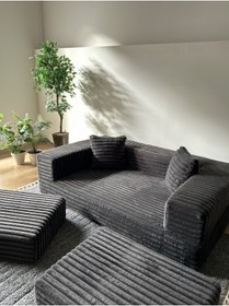 Resim Katt Softora Koltuk/Yatak – 2’si 1 Arada Yataklı Koltuk Katlanır Kanepe Kadife Kumaş 