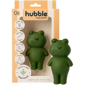Resim Hubble - Doğal Bebek Diş Kaşıyıcı Ve Oyuncağı Kurbağa 