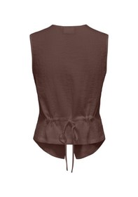Resim Only Onlıta S/l Lınen Look Waıstcoat Tlr Kadın Kahverengi Yelek - 15370277 