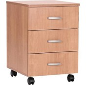 Resim Kobiç Hareketli 3 Çekmeceli Ofis Ve Ev Kesonu Kilitsiz 40x45x55cm 