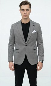 Resim Plus Scorpion Erkek Blazer Ceket - İtalyan Kesim Slim Fit, Dirsek Yamalı Modern Tasarım 