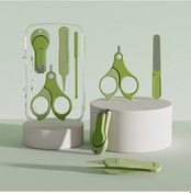 Resim Sones 4'ü 1 Arada Bebek Tırnak Makası Seti Seyahat Taşınabilir Bebek Bakım Seti Yeşil 