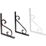 Resim Beşel Ba342 Beyaz Ferforje 15x20 Cm Raf Altı 4 Adet Beyaz 