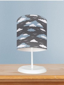 Resim Mekta Home Bebek Ve Çocuk Odası Bulut Ve Martı Desenli Abajur 