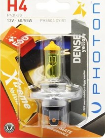 Resim Photon H4 12v 60/55w Xtreme Yellow Tekli Blister Ampul 