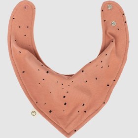 Resim Organik Pamuk Sıvı Geçirmez Cosmos Pembe Fular Önlük - Pembe Dots / Yenidoğan 