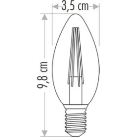 Resim Rustik LED Ampül C35 6500K Beyaz Işık 220V 4W E14 3 Adet 