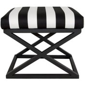 Resim Evodeko Metal Ayaklı Zebra Puf 