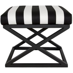 Resim Evodeko Metal Ayaklı Zebra Puf 