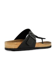 Resim Slazenger LUKE Kadın Parmak Arası Plaj Siyah Nubuk Terlik 