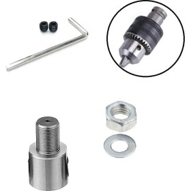 Resim Depolife 3/8 mm Kaplin Vida Seti Okul Proje Ödev Hobi Uygulama 6 mm Motor Mili Için Mandren Adaptör 