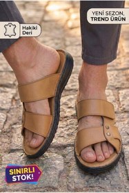 Resim Registan Shoes HAKİKİ KALİTELİ DERİ- TOMMY VERCCETTI TERLİK - SANDALET - PARMAK ARASI- MASAJ TABAN 