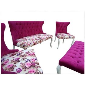 Resim Bengimobilya Berjer Çay Set Kayın Lüken Aslan Iskelet Parlak Beyaz Kapitone Bo (382073383) Abanoz - Beyaz 