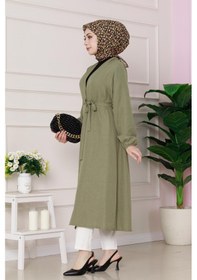 Resim Sevitli Yandan Bağlamalı Mevsimlik Kap-yeşil-4829 Yeşil 