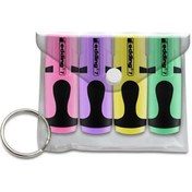 Resim Edding Fosforlu Kalem Mini Pastel Renkler 4 Lü Poşet ED7P499PAS 