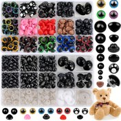 Resim 700 adet Tığ İşleri İçin Güvenlik Göz, 6-22mm Renkli Parıltılı Güvenlik Göz ve Burun, Tığ İşi Dolgu Oyuncaklar Amigurumi El Sanatları Bebek Yapımı Ayı Tığ İşi 