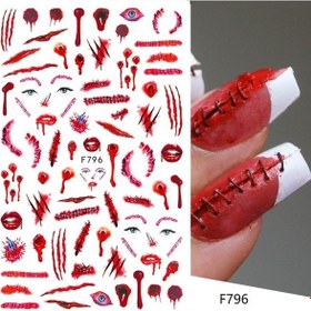 Resim Sevimli Cadılar Bayramı Kötü Tırnak Tasarım Etiket Tırnak Sanat F796 