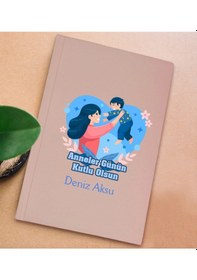 Resim Bk Gift Kişiye Özel İsimli Dtf Anneler Günü Tasarımlı Pembe Sert Kapaklı Defter-6, Anneye Hediye Kobitmeyencom30652 Bk Gift 