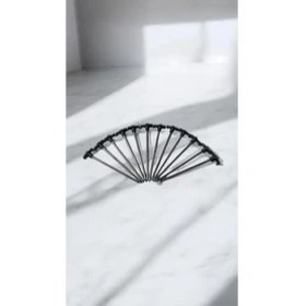 Resim Die Grup Çadır Kazığı 12'li Set, Siyah, Plastik ve Metal, T-Şekilli Tasarım, 20CM Uzunluk, Kamp ve Açık Hava Etkinlikleri Için 
