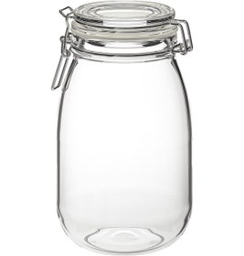 Resim Vakum Kapaklı Cam Kavanoz Meridyendukkan Şeffaf 1.8 Litre Contalı Kavanoz 