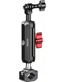 Resim Yifomall Alüminyum Bisiklet Kamera Tutucu 360 Döner Çift Top 15-22mm Boru 10kg Yüke Dayanıklı Insta360 Gopro Sjcam Uyumlu 