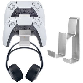 Resim Gamepad Ve Kulaklık Ps5 / Ps4 İçin Üçü Bir Arada Duvara Monte Askı 