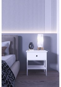 Resim Saray Komidin Şık Yatak Odası Komidin Beyaz 