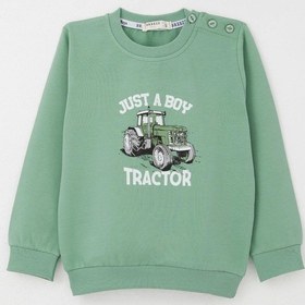 Resim Breeze Erkek Çocuk Sweatshirt Çiftliğin Şimşeği 1.5-5 Yaş, Mint Yeşili Mint Yeşili 