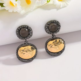 Resim Retro ve benzersiz düzensiz dokulu geometrik birleşim küpeler, eğlenceli ve abartılı. Taşlı pandantif küpeler, günlük partiler ve buluşmalar için uygundur. Aile ve arkadaşlar için mükemmel hediye ve şık aksesuarlar 