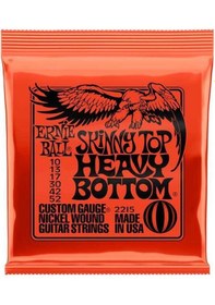 Resim Ernie Ball 2215 Skinny Top Heavy Bottom Nickel Elektro Gitar Teli (10-52) 