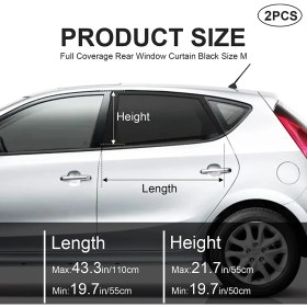 Resim Okavango 2 Adet Araba Araç Oto Yan Cam Güneşlik 