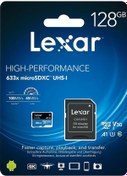 Resim Lexar 633X 128Gb 100Mb-45Mb/S Microsdxc Hafıza Kartı 