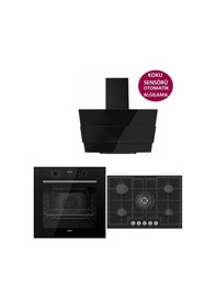 Resim Ferre Icon Plus 75 Serisi QBL63CS-ED035-SMRCW600 3lü Cam Ankastre Set 