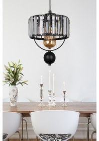Resim Lux Kristal Tekli Sarkıt Siyah 