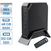Resim Blackview Intel Core I5 12450H 48GB 512GB SSD Windows 11 Pro Mini Bilgisayar MP200I5P12 