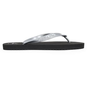 Resim Calvin Klein BEACH SANDAL MONOLOG Gri-Siyah Kadın Parmak Arası Terlik 