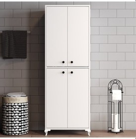 Resim Moxen Mobilya Beyaz Çok Amaçlı Dolap Bd1001Byz 