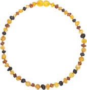 Resim STONE CAPSULE 4 Renkli (multicolor) Mat/parlatılmamış Barok Baltık Kehribar Bebek Diş Kolyesi (33 Cm) (unisex) 