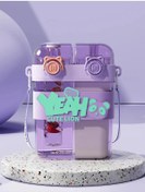 Resim froyalife Kaliteli Yeah Askılı Şık Tasarım Çift Hazneli Çift Kapaklı Çok Fonksiyonlu Çocuk Suluk Matara 