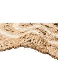 Resim Eko Halı Solo Ca-105 Natural Whıte Xw Yuvarlak veya Oval El Dokuma Naturel Jüt Hasır Halı - 120X120 