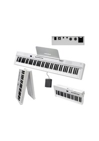 Resim Midex Plx-120wh-st Katlanır Taşınabilir Dijital Piyano Tuş Hassasiyetli Full Set 
