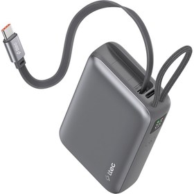 Resim Ttec ReCharger Pro LCD 10.000mAh PD 20W USB-C Makaralı Kablolu Taşınabilir Hızlı Şarj Aleti / Powerbank 