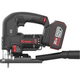 Resim Kress KUE26 20VOLT 4.0AH Li-Ion Çift Akülü Profesyonel Kömürsüz Devir Ayarlı Şarjlı Dekupaj Testere 