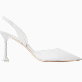 Resim Private Collection Eva Slingback Pumps, Şeffaf PVC, 95 mm Heykelsi Topuk, İtalyan Zarafeti 