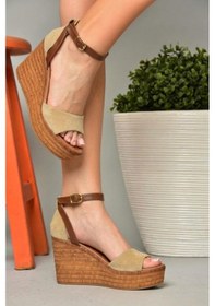 Resim Fox Shoes Y996559102 Vizon Dolgu Topuklu Kadın Ayakkabı 
